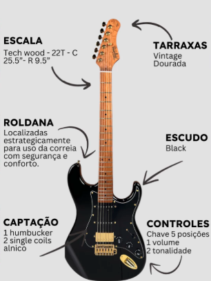 Guitarra Elétrica Tagima T640 Super Stratocaster